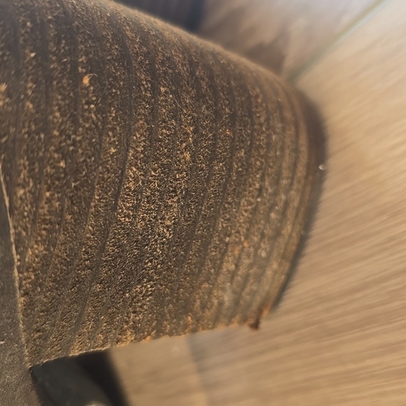 Lucky Brand Salza Black Leather Ankle Booties Size 8.5 Minimalist Noir - Picture 6 of 9